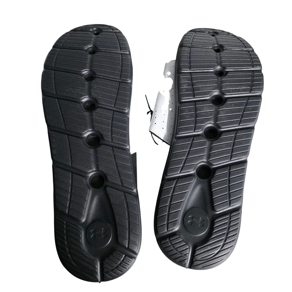 NEW Under Armour Mens Ignite Pro SL Slides Black White‎ Sandals Size 17
